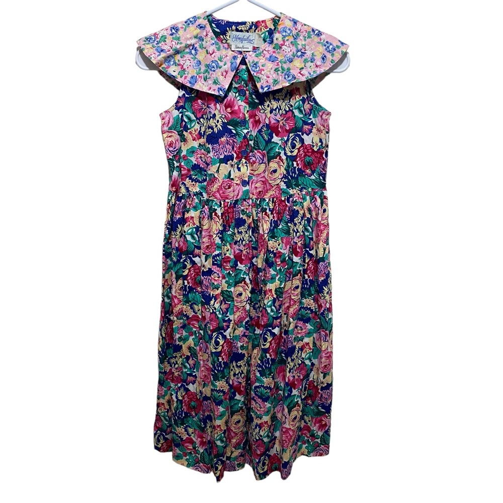 Mousefeathers x Neiman Marcus Vintage Floral Cottage Prairie Dress Girls Size 10